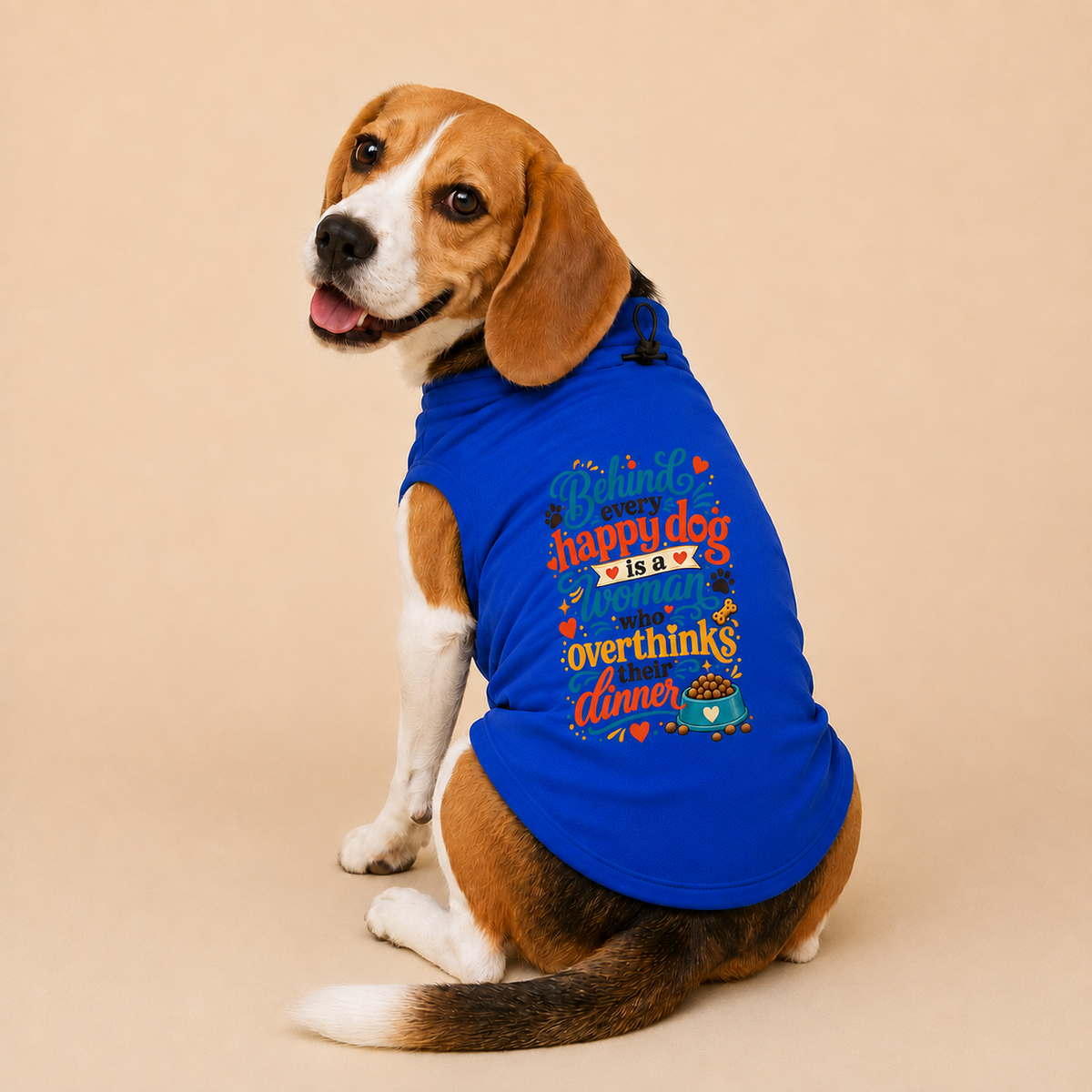 MowmyTails Royal Blue T-Shirt – Choose Your Sticker-Style