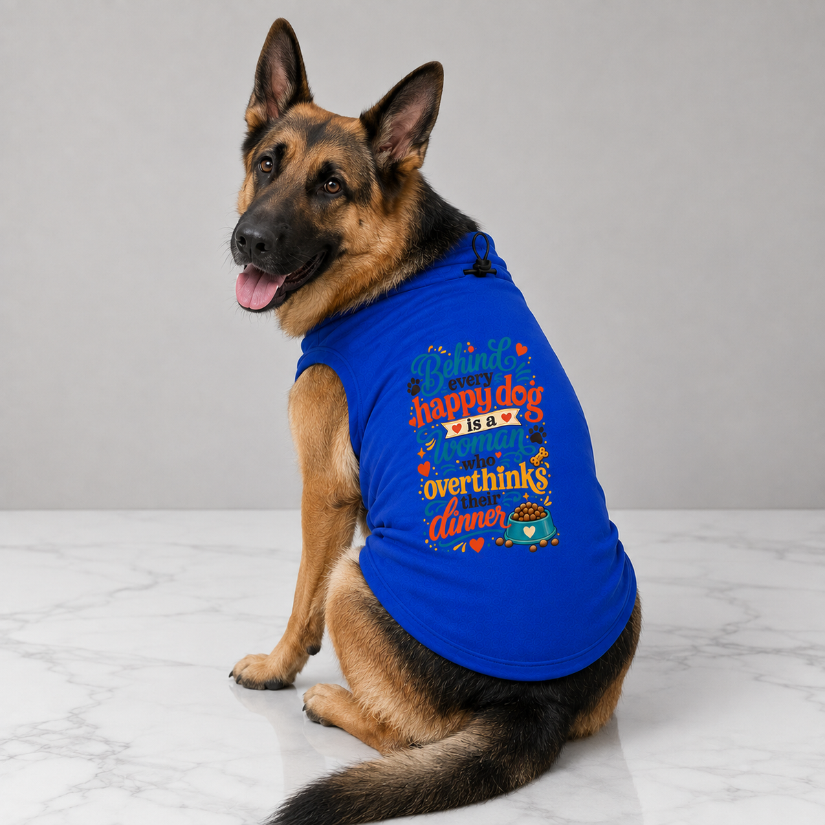 MowmyTails Royal Blue T-Shirt – Choose Your Sticker-Style