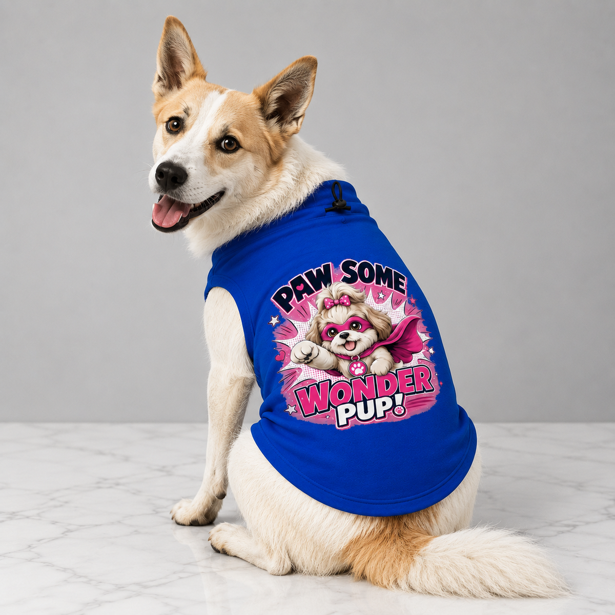 MowmyTails Royal Blue T-Shirt – Choose Your Sticker-Style