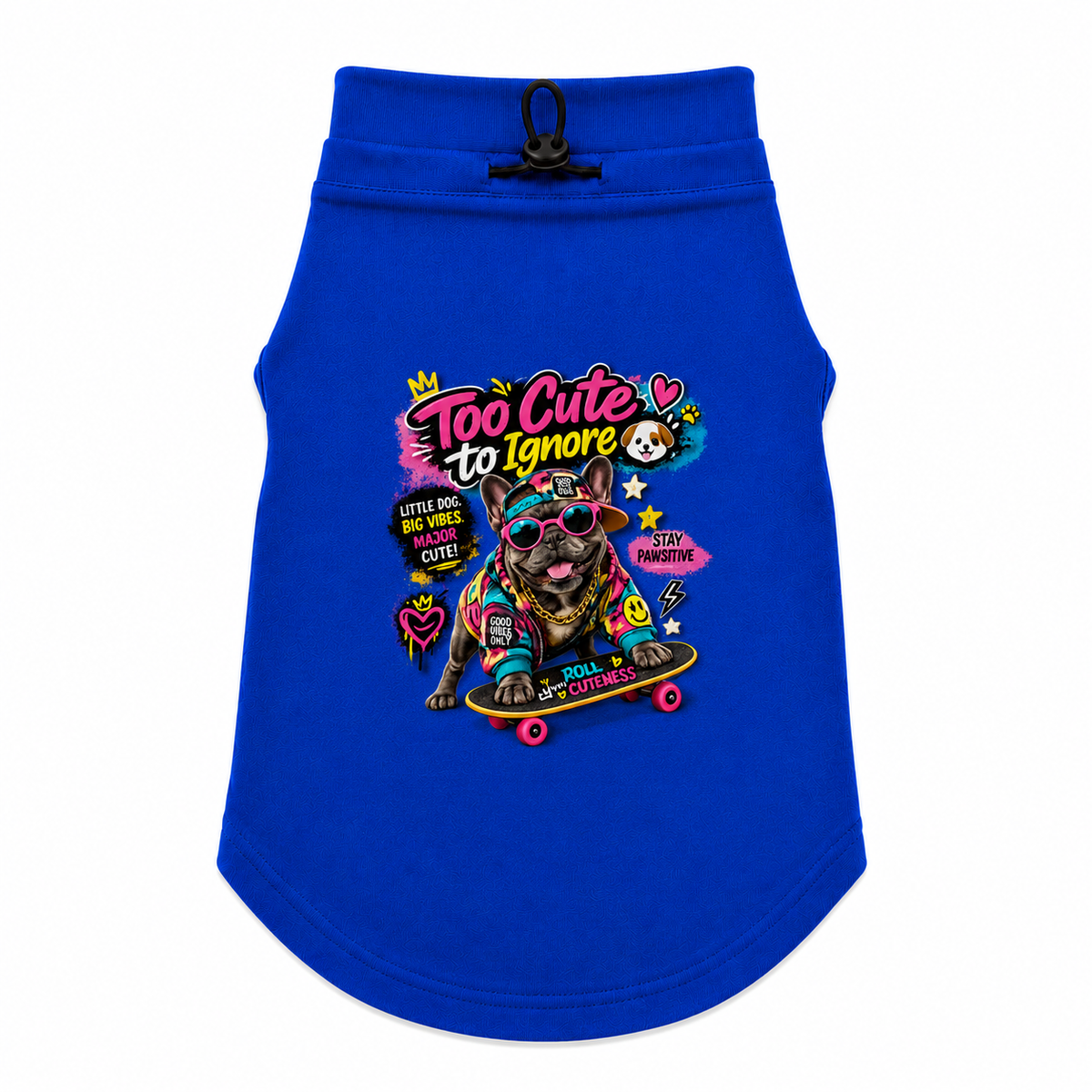 MowmyTails Royal Blue T-Shirt – Choose Your Sticker-Style