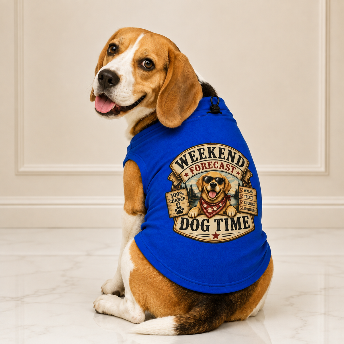 MowmyTails Royal Blue T-Shirt – Choose Your Sticker-Style