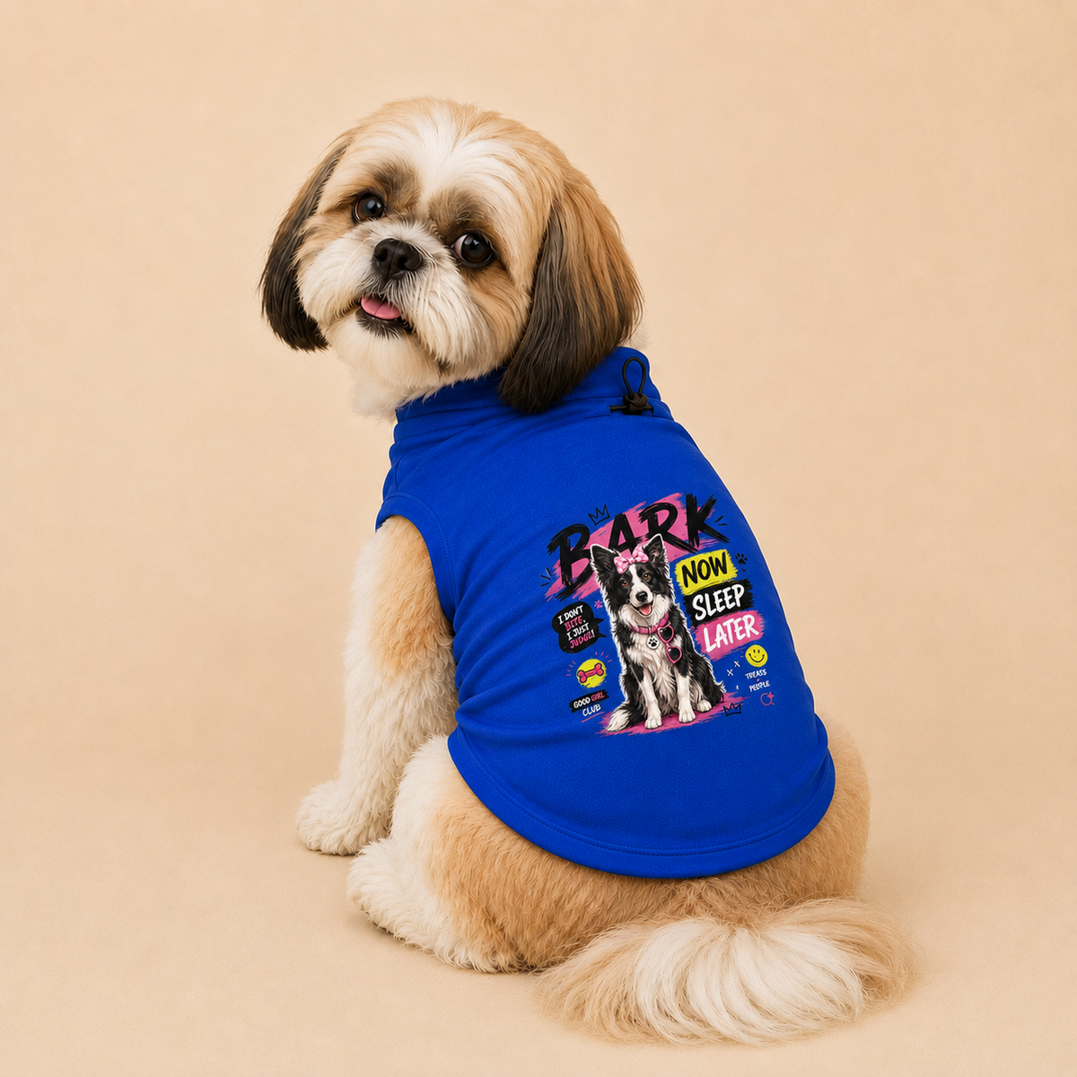 MowmyTails Royal Blue T-Shirt – Choose Your Sticker-Style