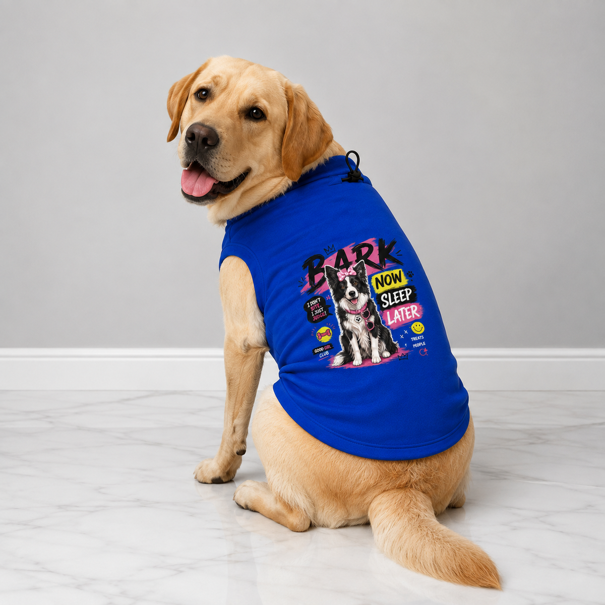 MowmyTails Royal Blue T-Shirt – Choose Your Sticker-Style