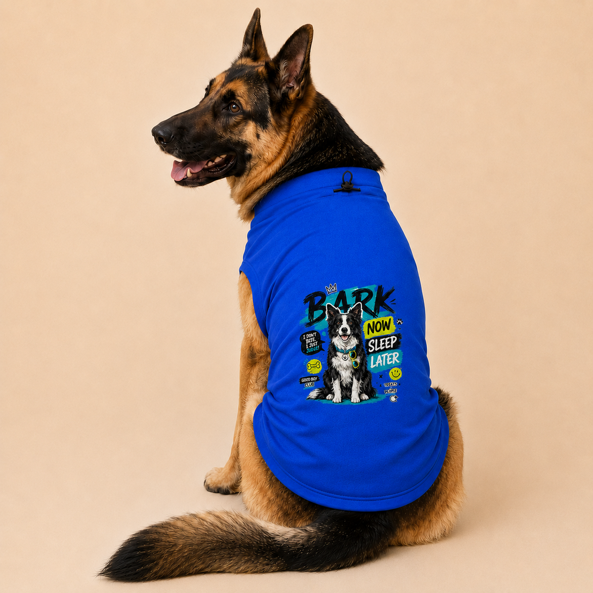 MowmyTails Royal Blue T-Shirt – Choose Your Sticker-Style