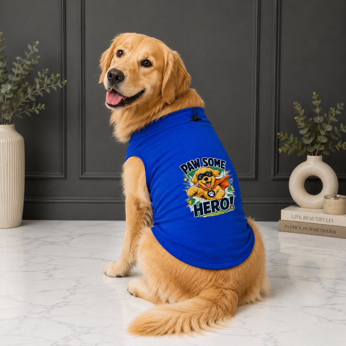 MowmyTails Royal Blue T-Shirt – Choose Your Sticker-Style
