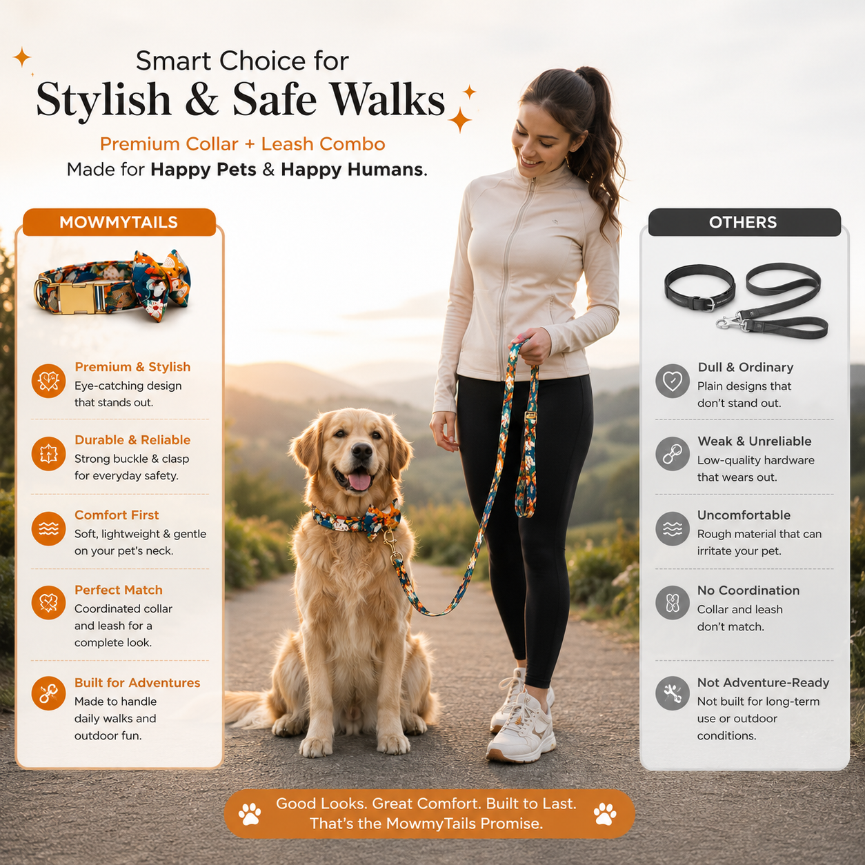 Mowmy Tails Luxe Walk Set
