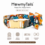 Mowmy Tails Luxe Bow-Tie Collar - Forest Friends