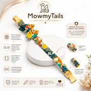 Mowmy Tails Luxe Bow-Tie Collar - Forest Friends