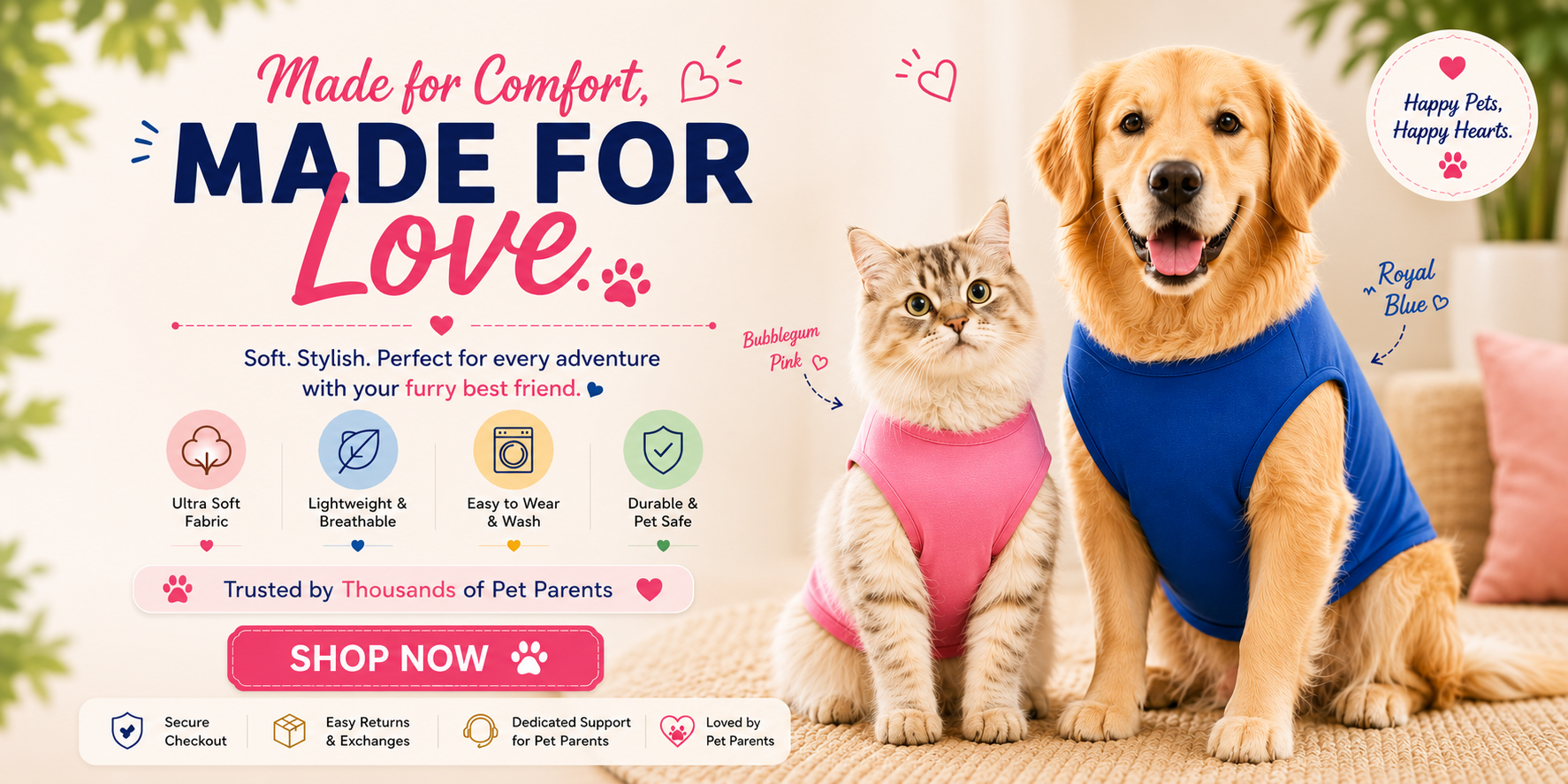 Dogs wearing premium pet clothes