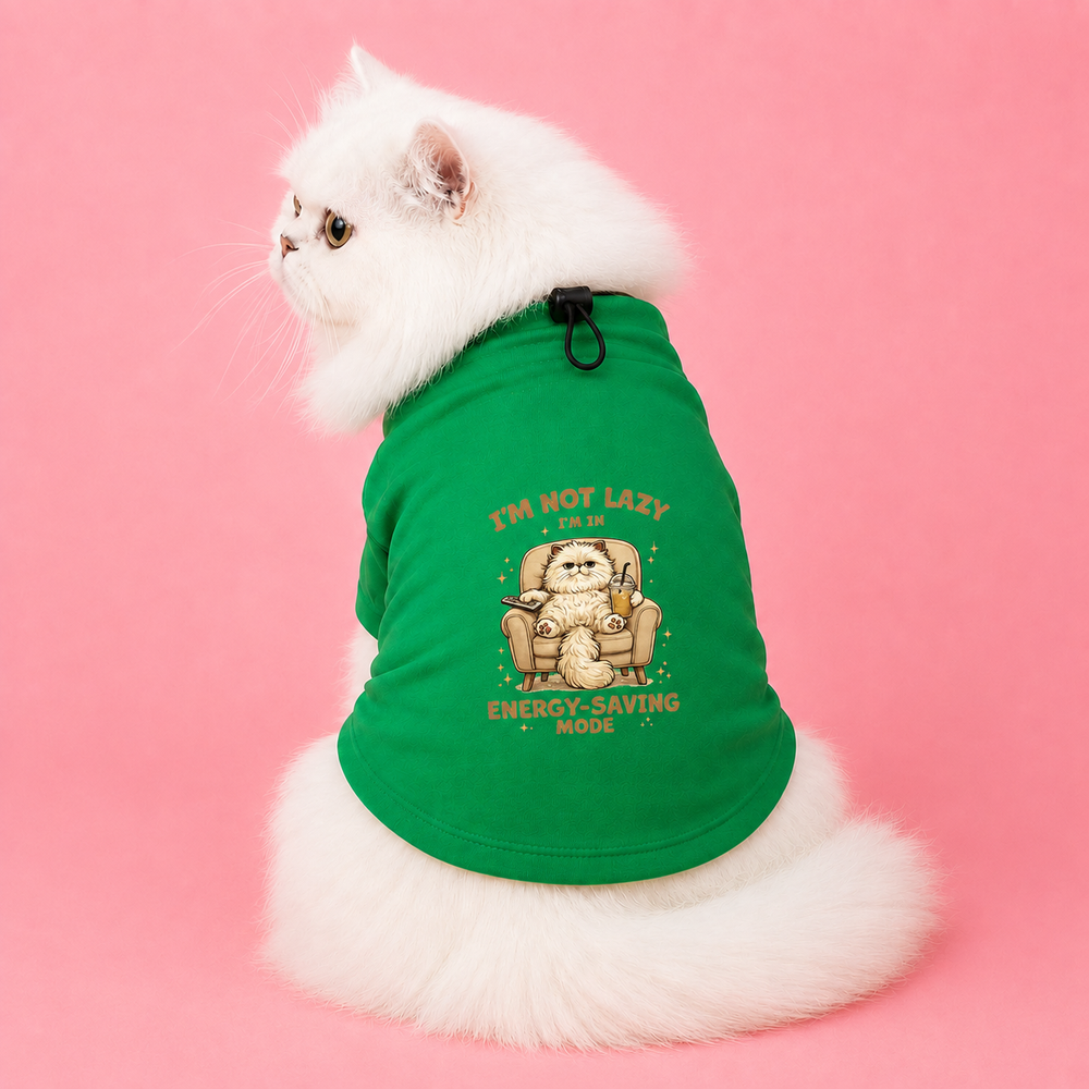 MowmyTails Kelly Green T-Shirt for Cats – Choose Your Sticker-Style