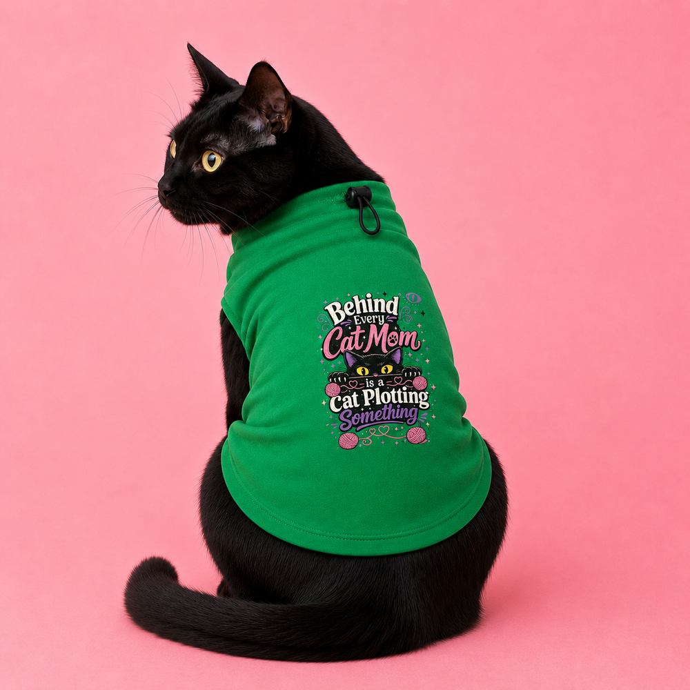MowmyTails Kelly Green T-Shirt for Cats – Choose Your Sticker-Style