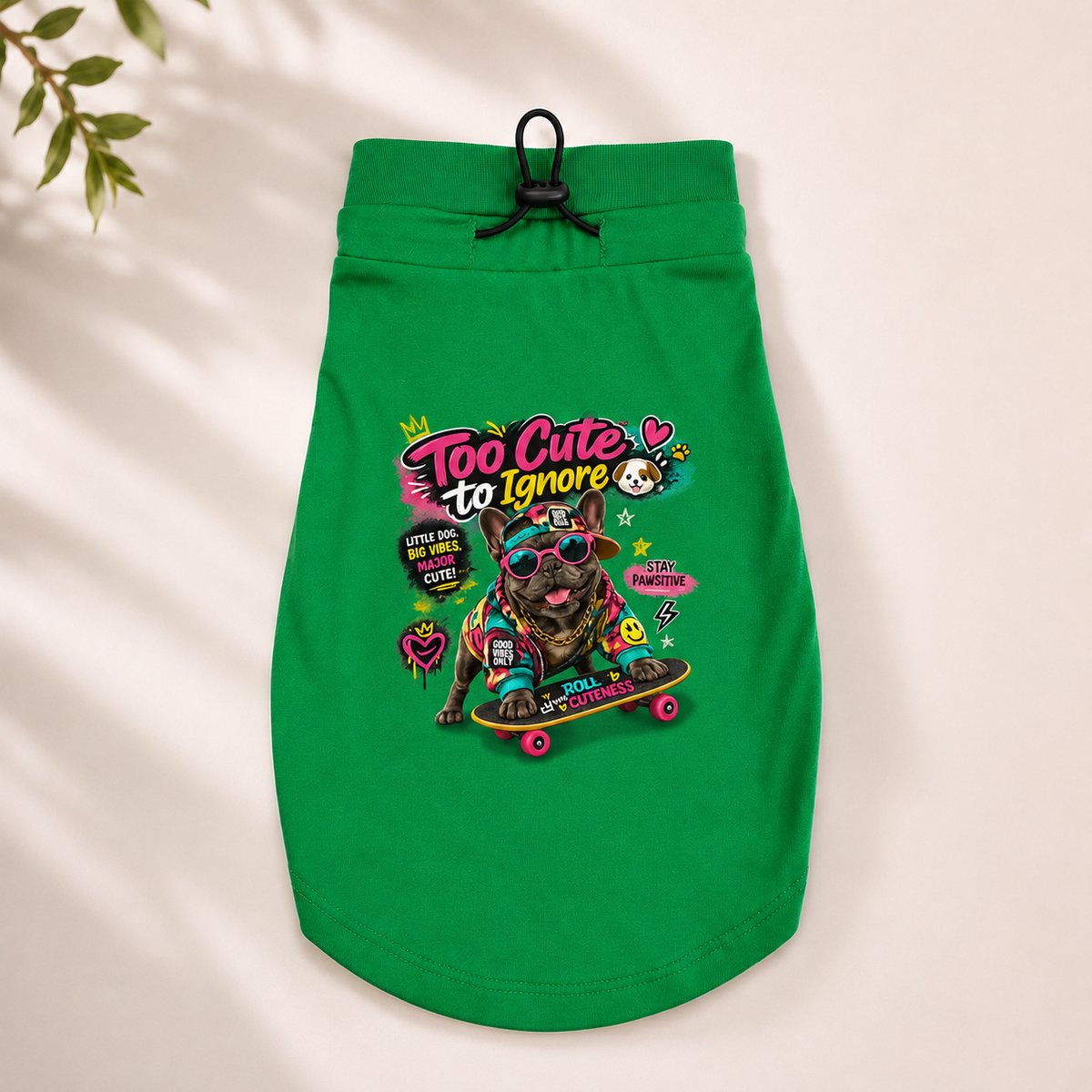 MowmyTails Emerald T-Shirt – Choose Your Sticker-Style