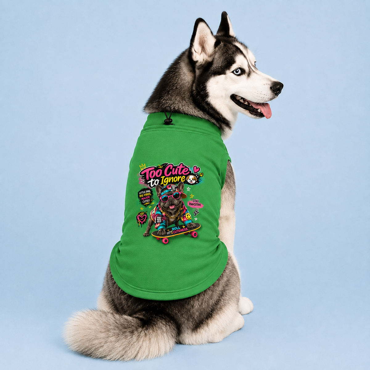 MowmyTails Emerald T-Shirt – Choose Your Sticker-Style