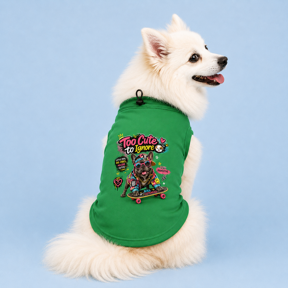 MowmyTails Emerald T-Shirt – Choose Your Sticker-Style