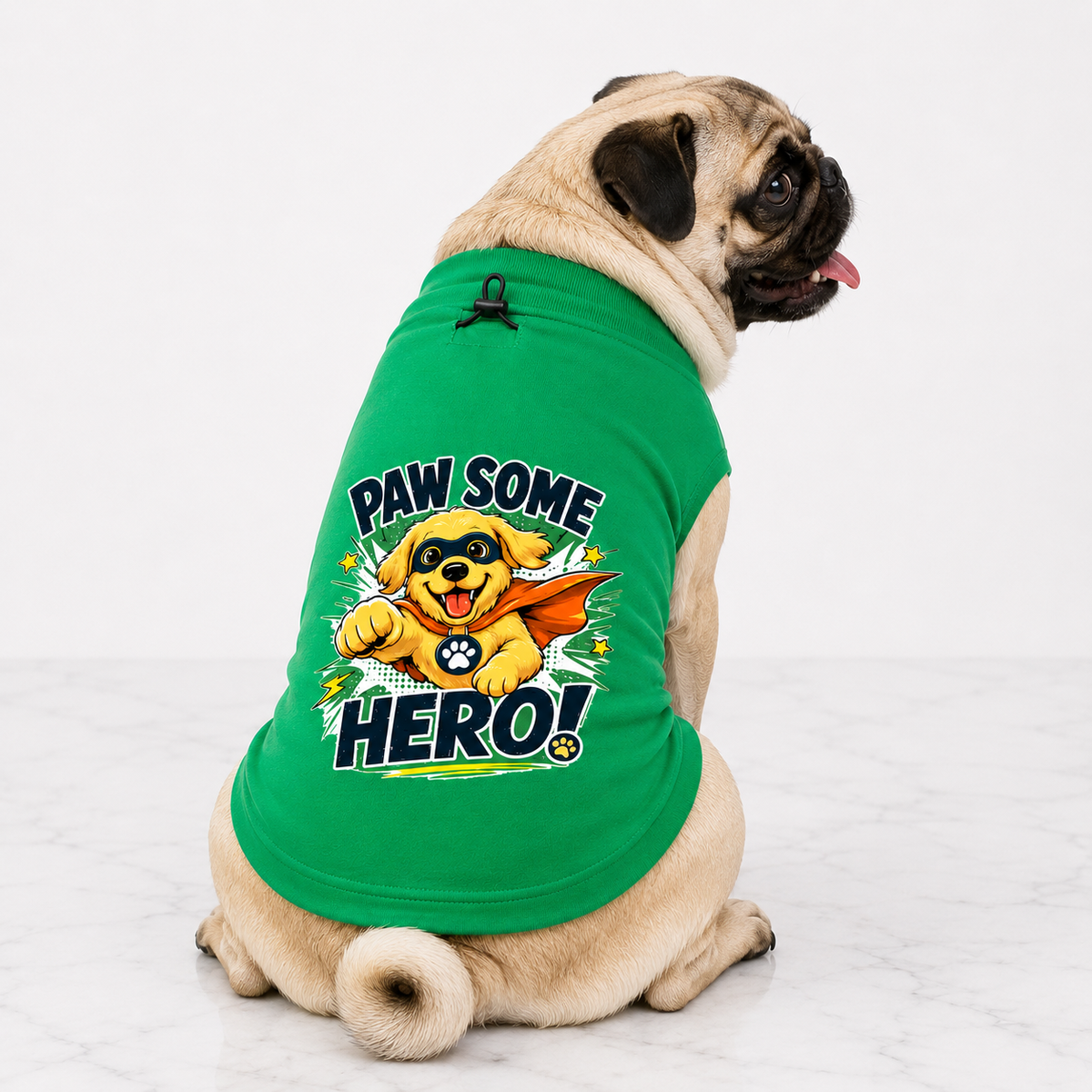 MowmyTails Emerald T-Shirt – Choose Your Sticker-Style