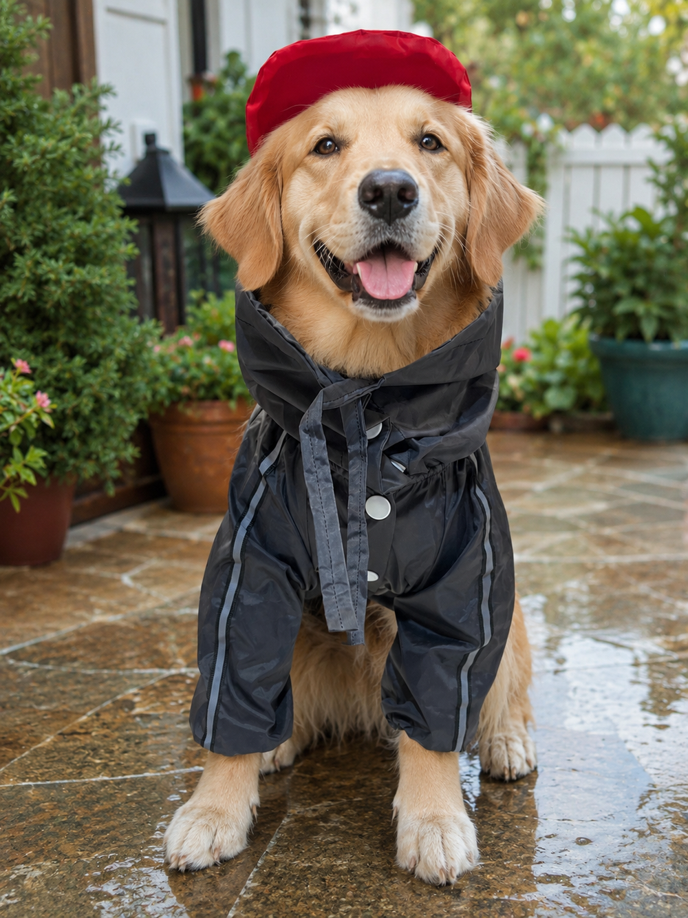 Mowmy Tails Dino-Themed Full-Body Raincoat