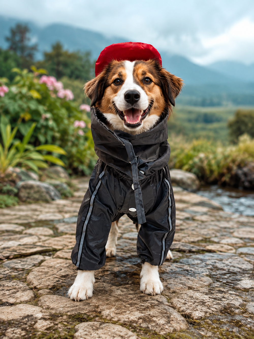 Mowmy Tails Dino-Themed Full-Body Raincoat
