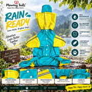 Mowmy Tails Citrus-Splash Full-Body Raincoat