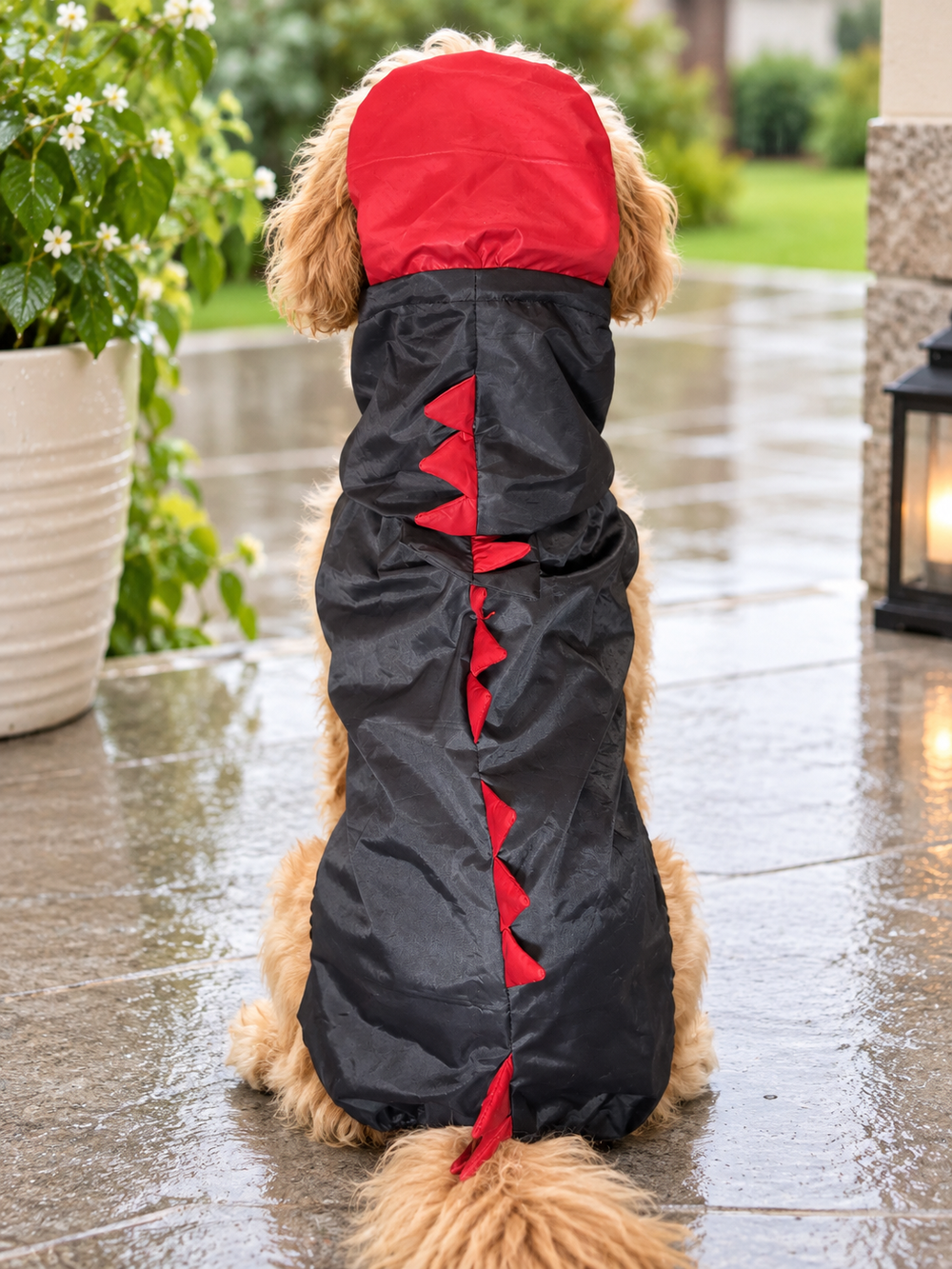 Mowmy Tails Dino-Themed Full-Body Raincoat
