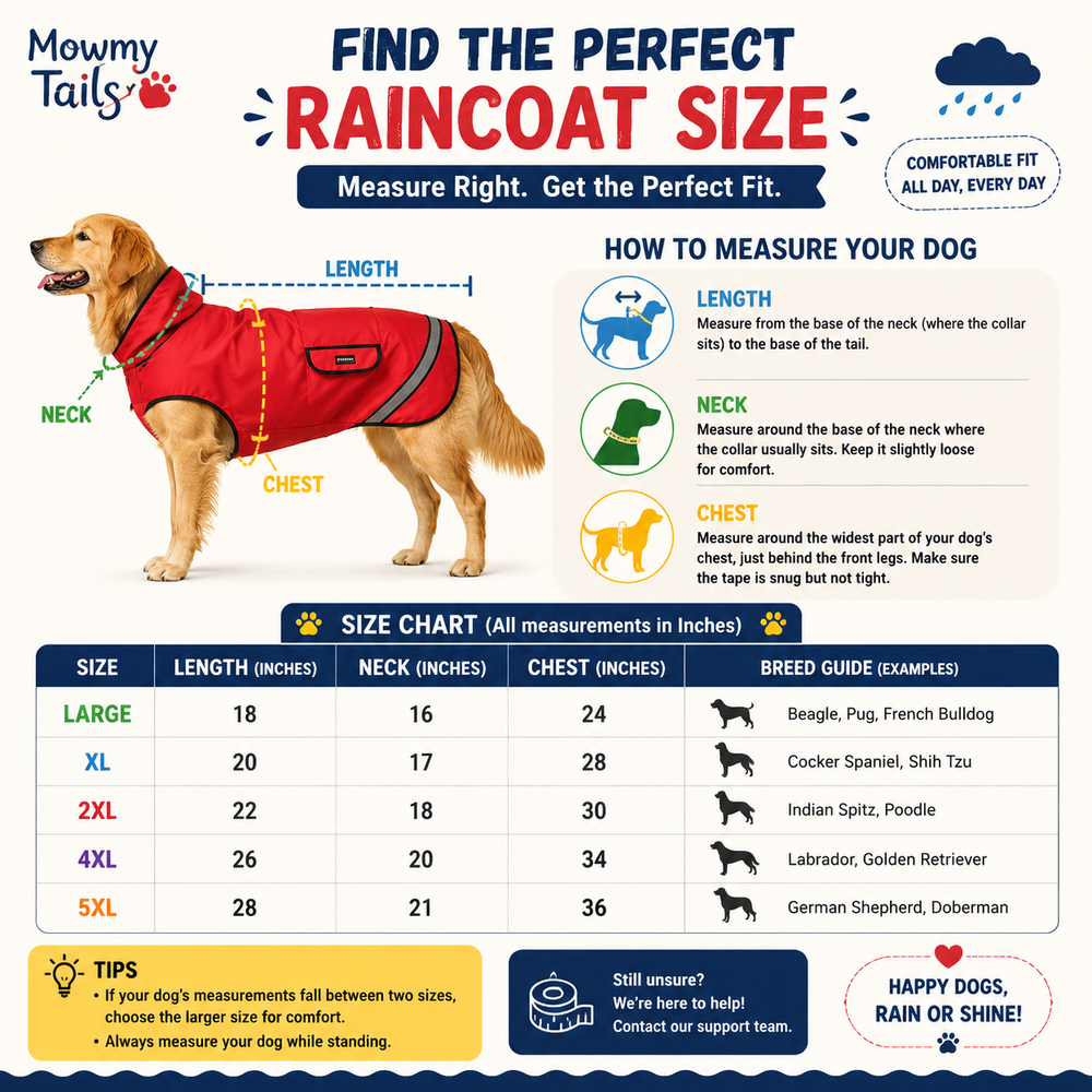 Mowmy Tails Citrus-Splash Full-Body Raincoat