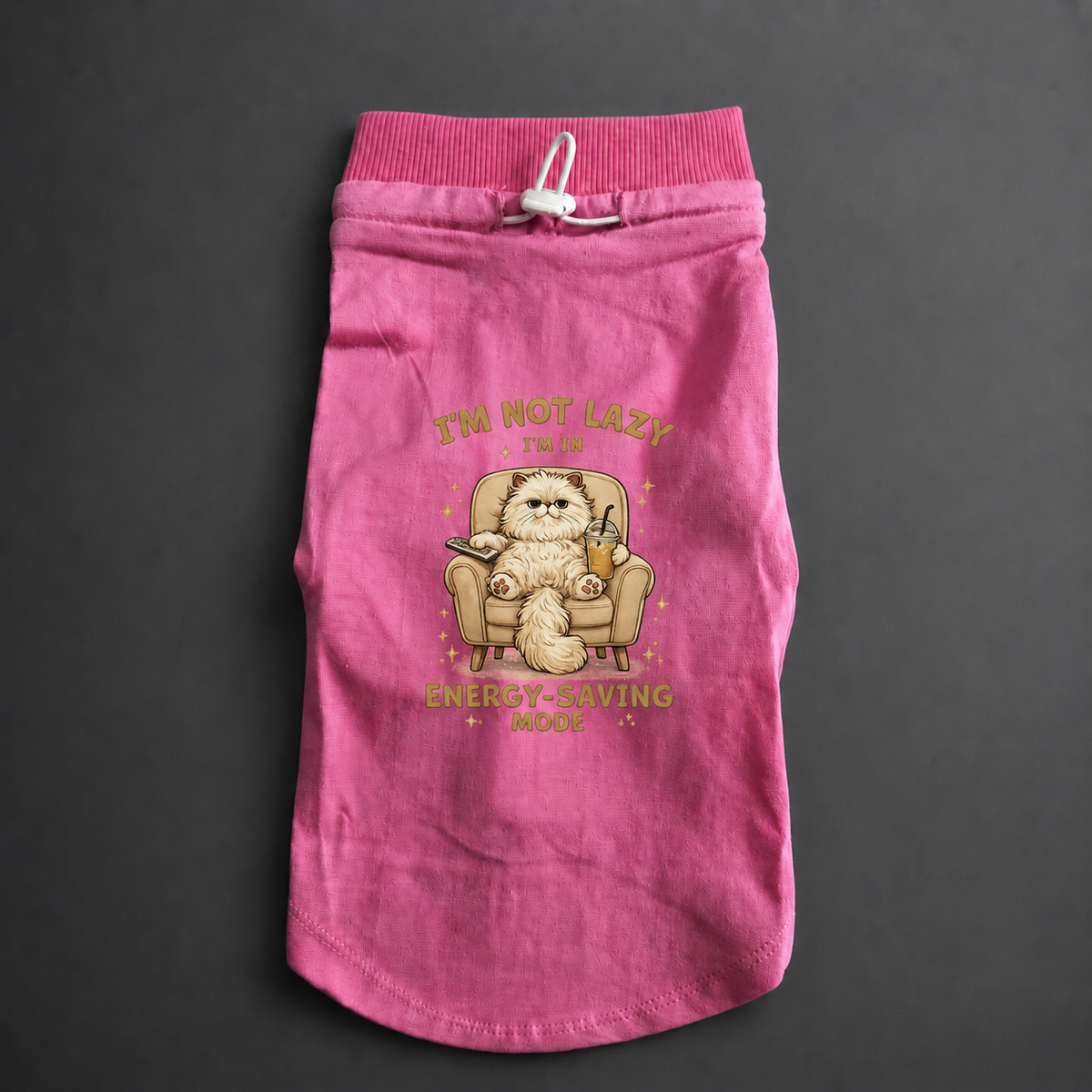 MowmyTails Bubble Pink T-Shirt for Cats – Choose Your Sticker-Style