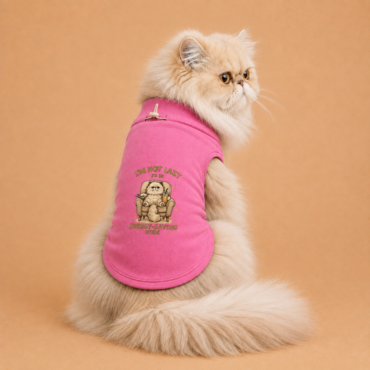 MowmyTails Bubble Pink T-Shirt for Cats – Choose Your Sticker-Style