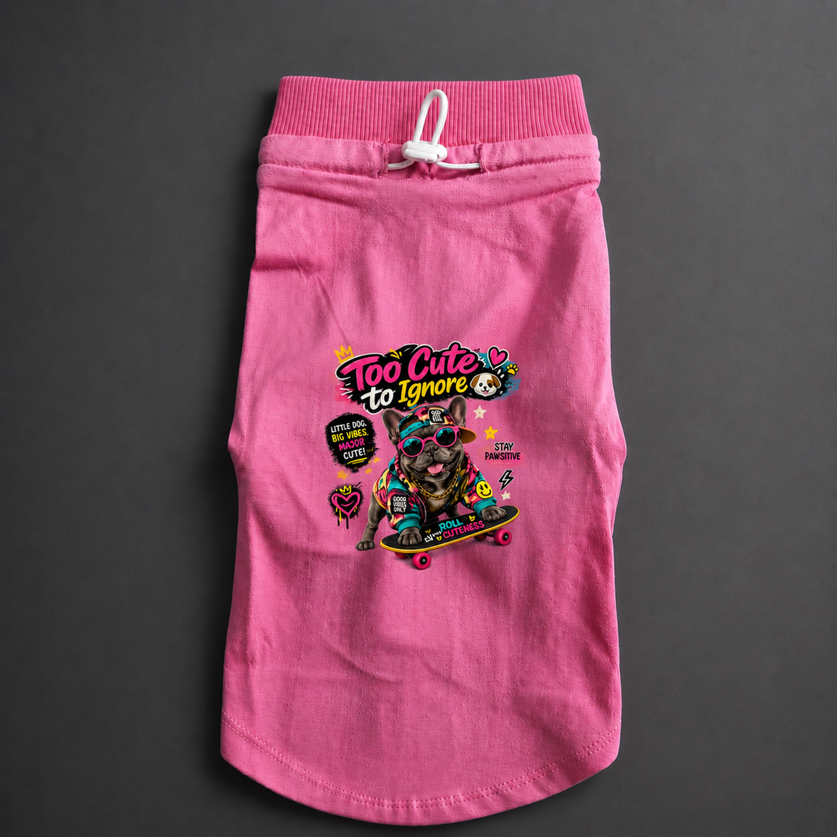 MowmyTails Bubble Pink T-Shirt – Choose Your Sticker-Style