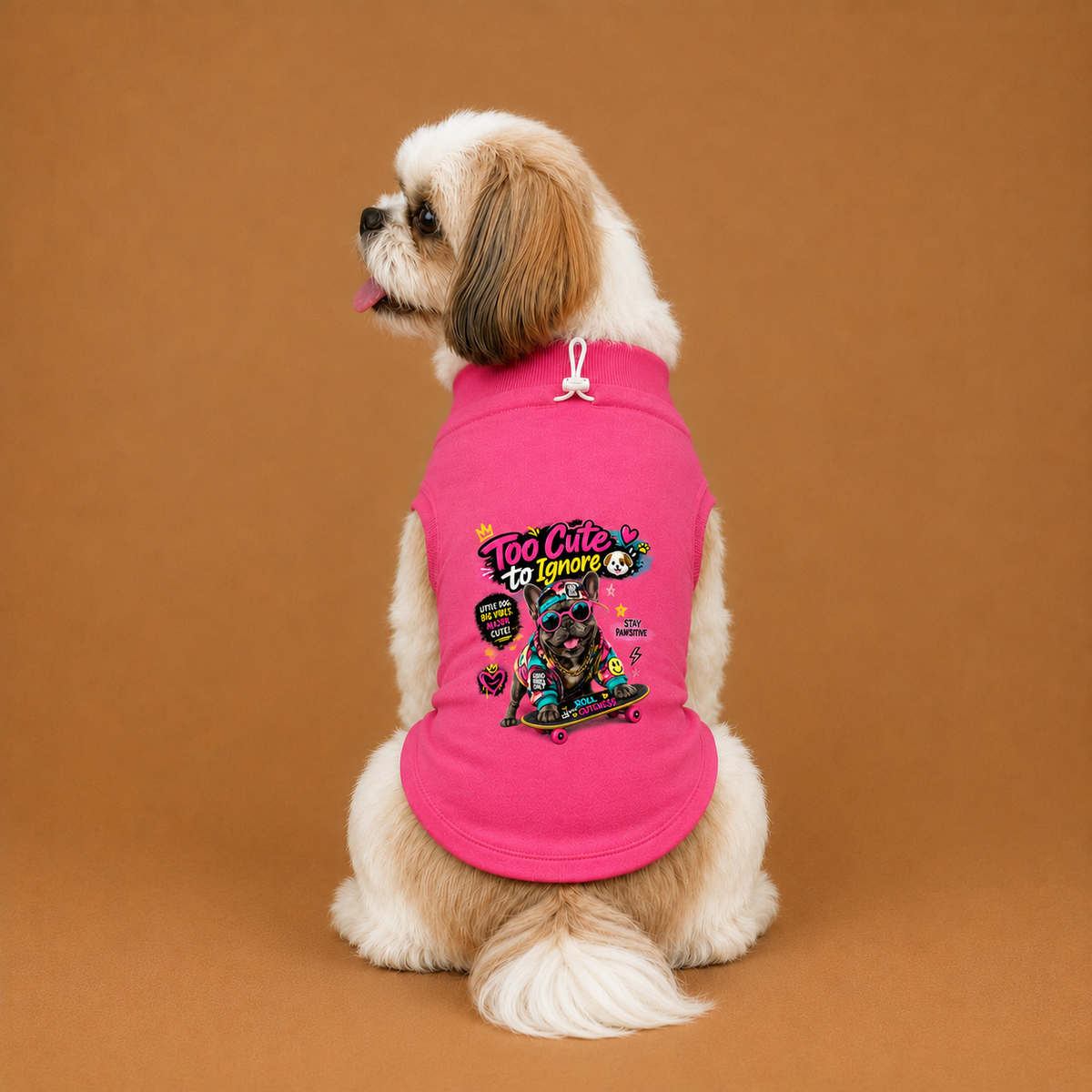 MowmyTails Bubble Pink T-Shirt – Choose Your Sticker-Style