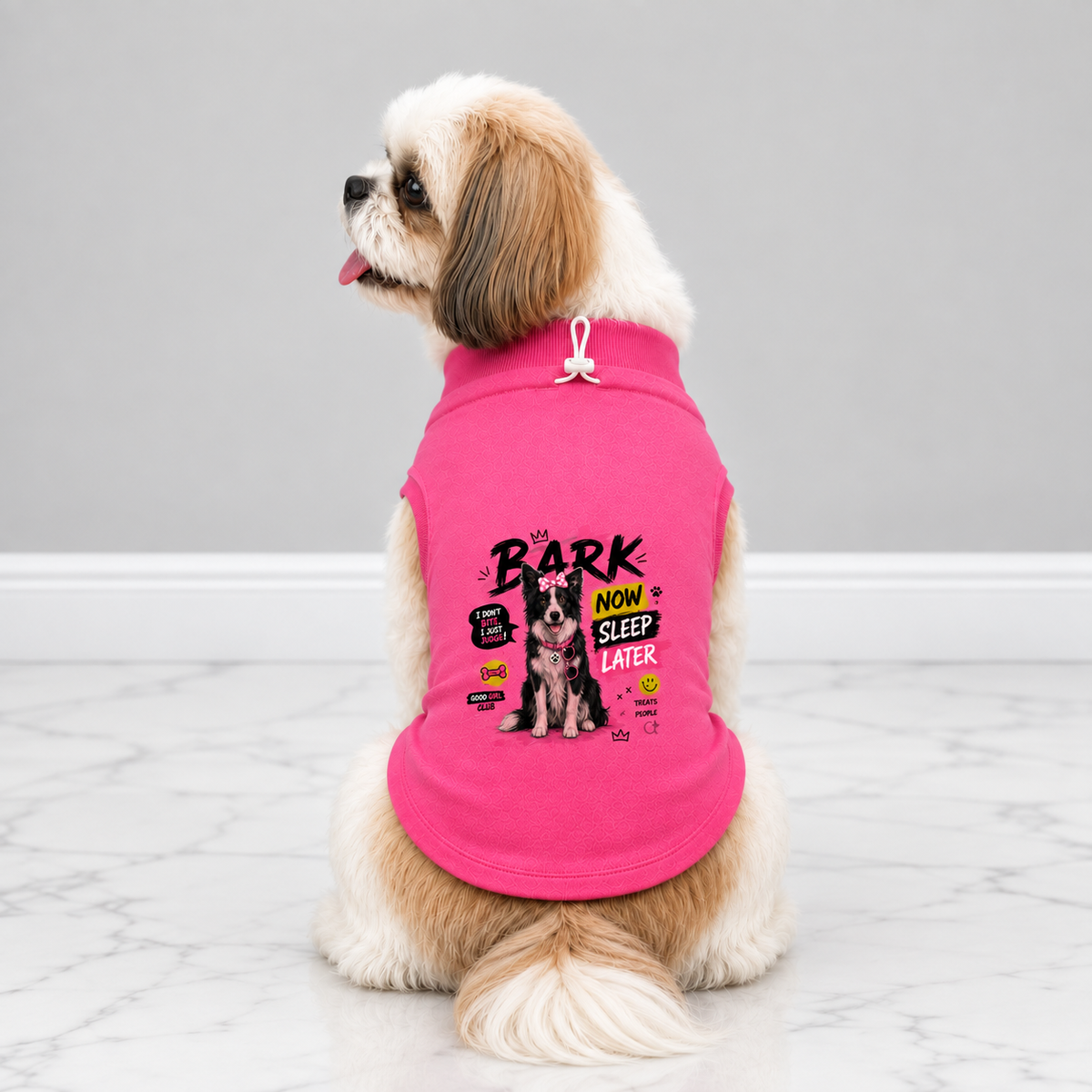 MowmyTails Bubble Pink T-Shirt – Choose Your Sticker-Style