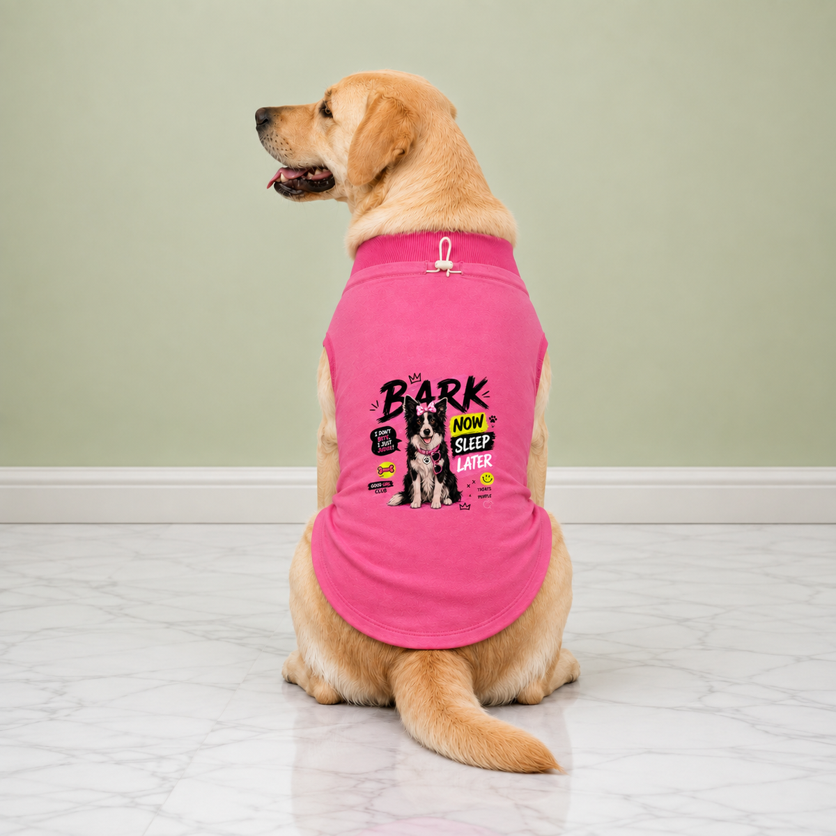 MowmyTails Bubble Pink T-Shirt – Choose Your Sticker-Style