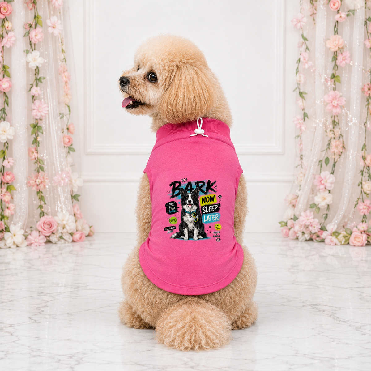 MowmyTails Bubble Pink T-Shirt – Choose Your Sticker-Style