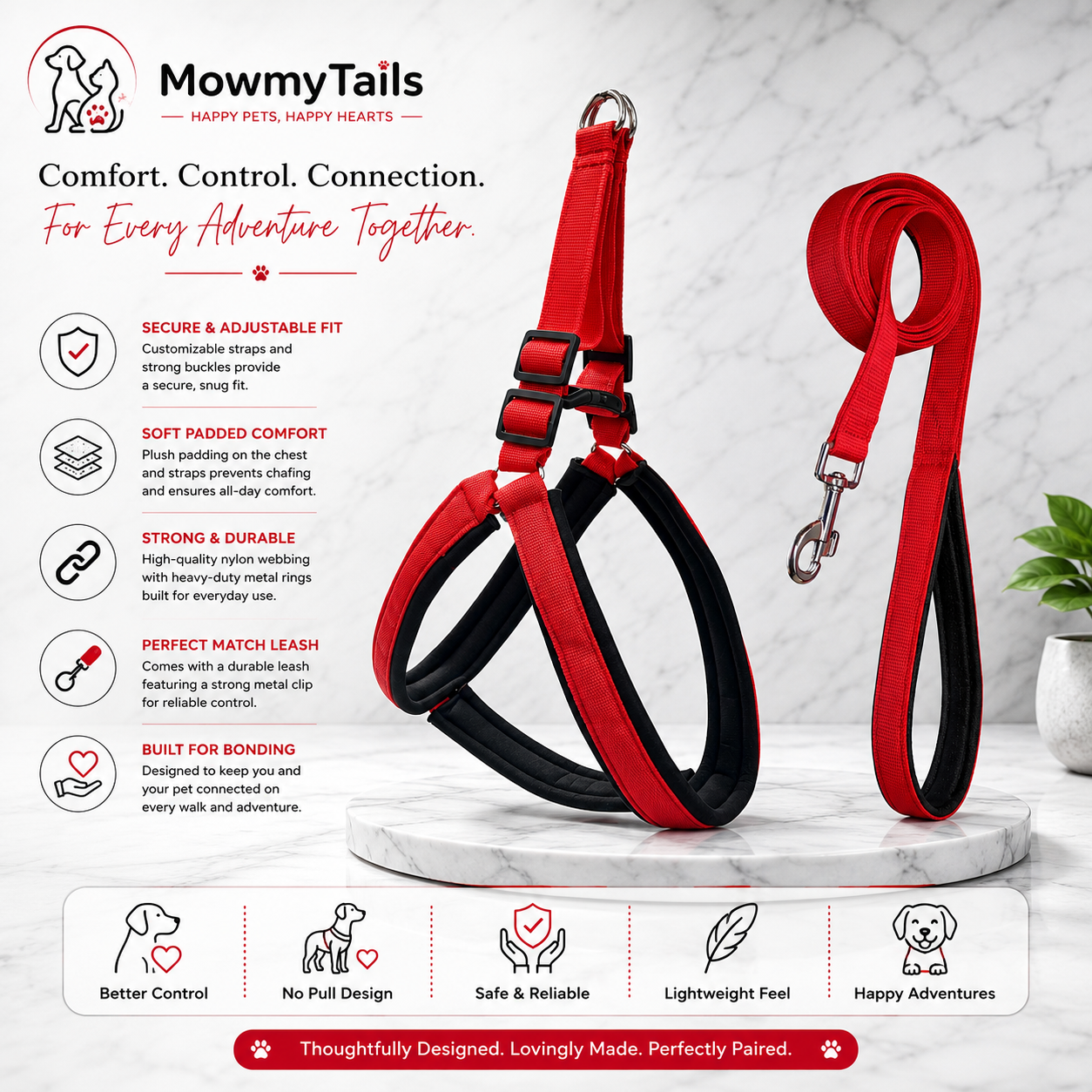 Mowmy Tails ComfortFit Harness