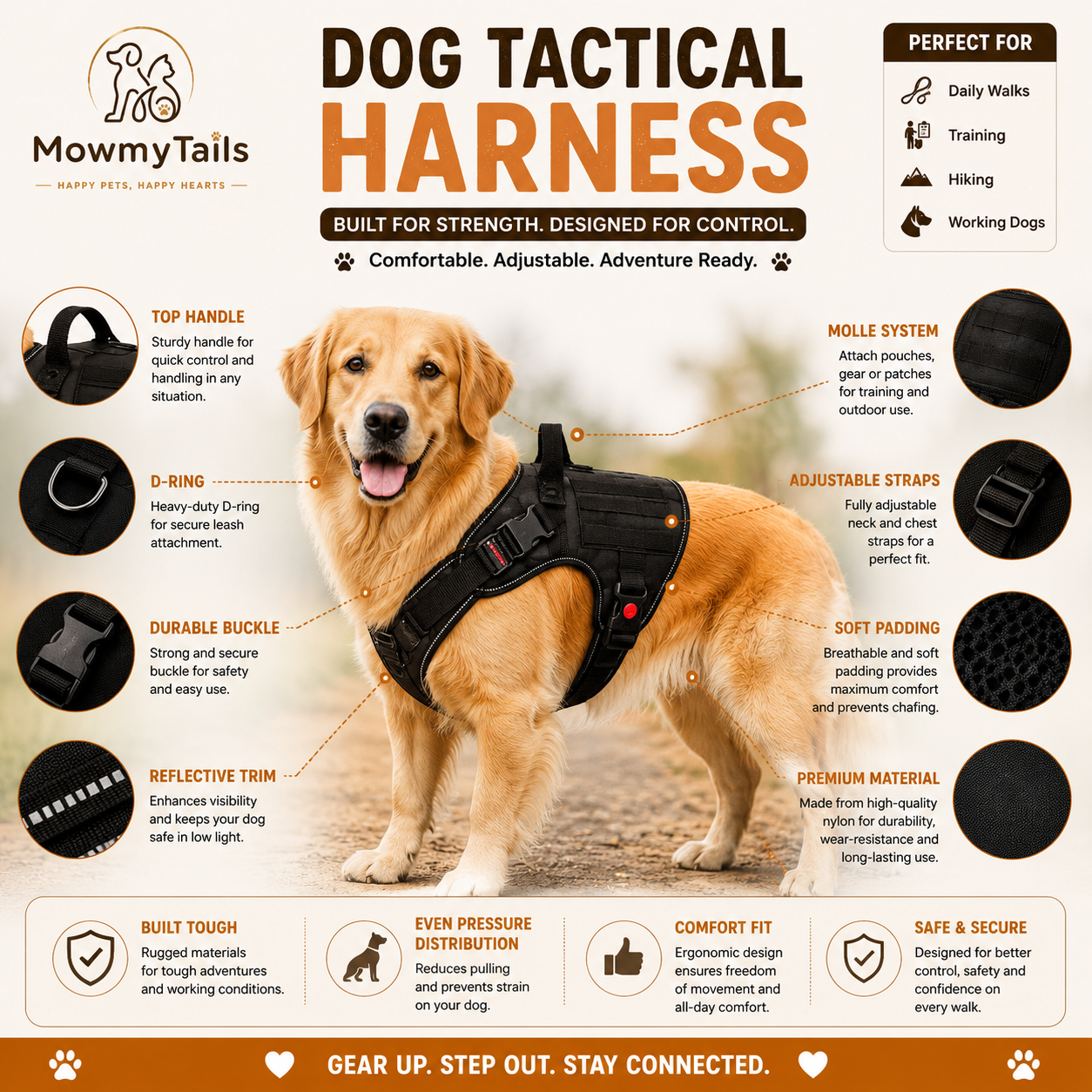 Mowmy Tails Ranger Tactical Harness